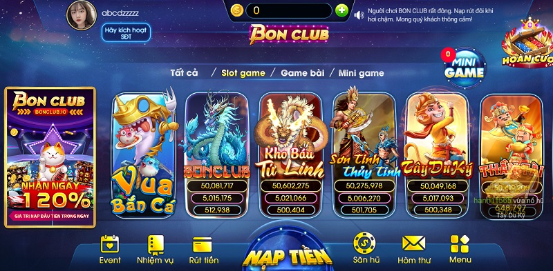 Slot Game Bon Club
